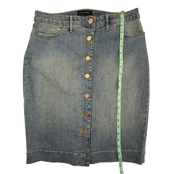 Banana Republic Button Down Pencil Jean Skirt Women Size 4 Light Blue Denim - Picture 9 of 10